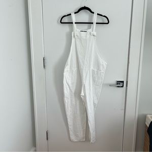 White Linen Jumpsuit One-Size